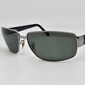 Ray-Ban RB3189 004/9A Leather II Gunmetal Frame Polarized G-15 Lens Sunglasses
